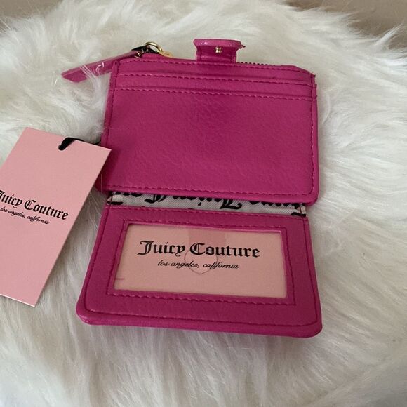 NWT Juicy Couture Fuschia "Pleats Please" Wallet 4”x3” - Picture 8 of 9